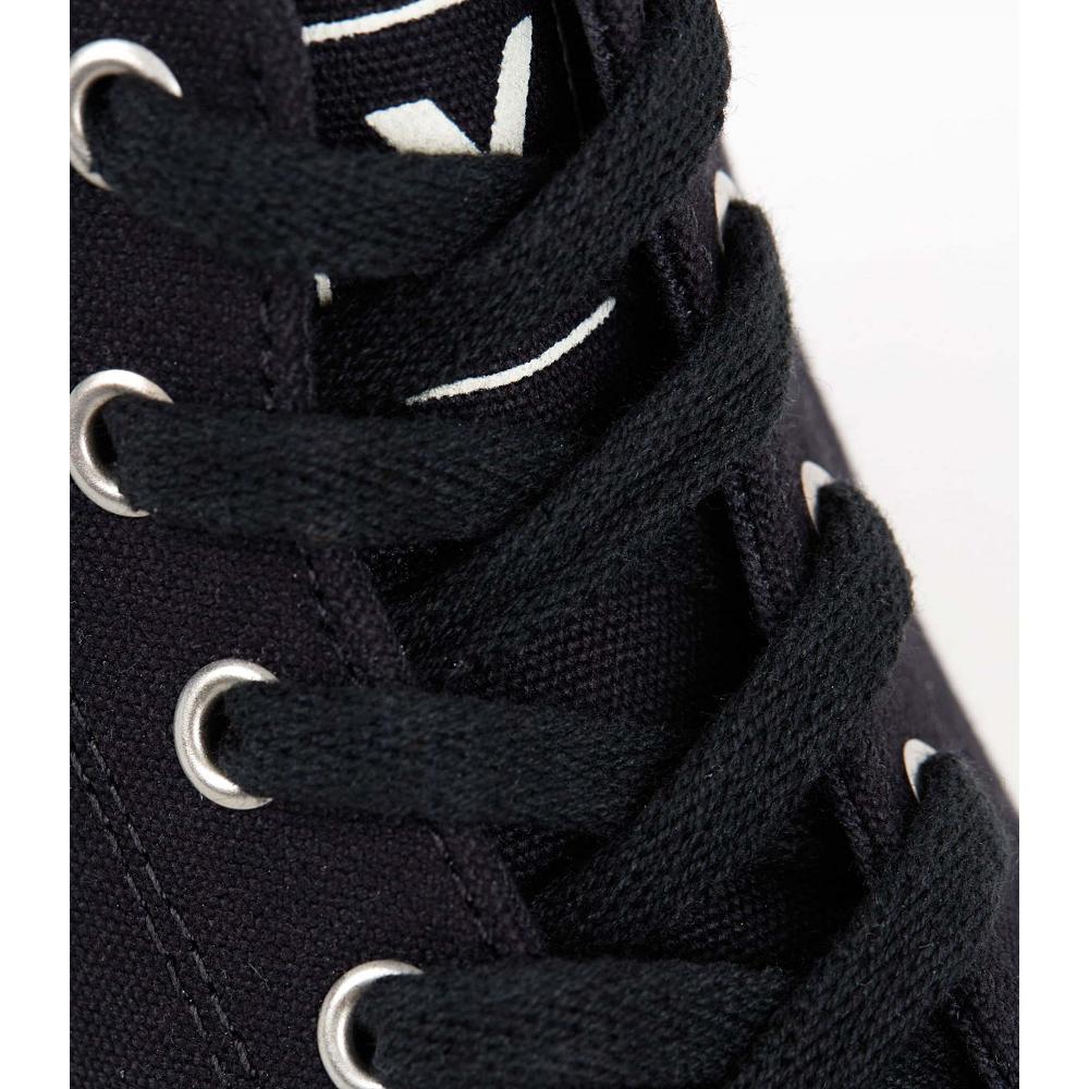 Veja LACES ORGANIC COTTON BLACK Schoenen Dames Zwart | BE 472OKI